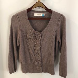Antropologie cardigan by Sparrow w/floral detail-M